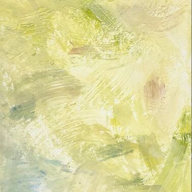 Abstract art: yellow gray and white brush strokes